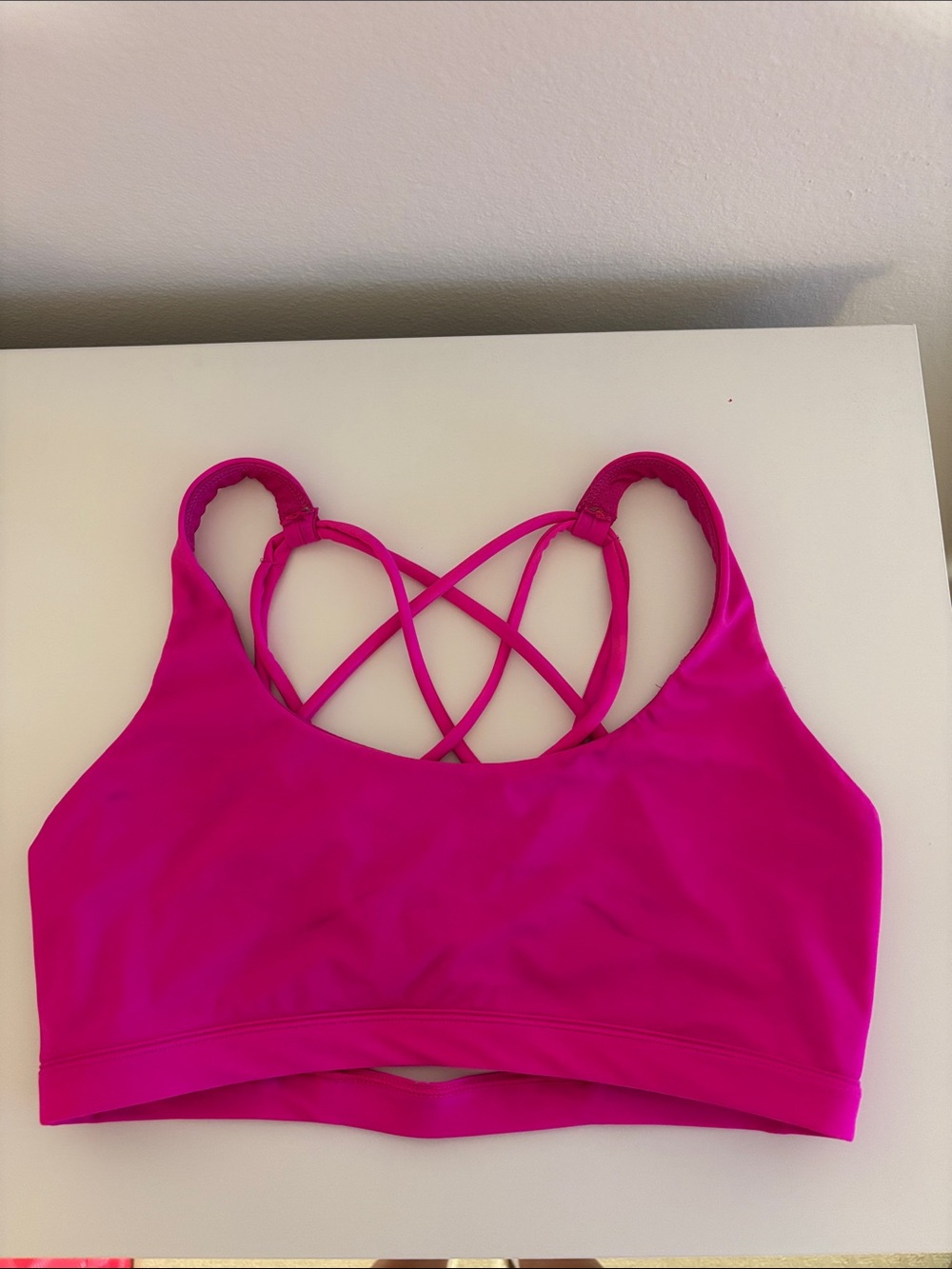 Hot Pink Crisscross Strappy Bralette - Women Intimates